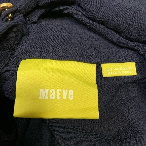 𝅺anthropologie Maeve Breary Cold Shoulder Ruffle Blouse - Picture 4 of 11